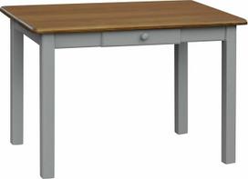 k koma Valgomasis stalas su stalčiumi Virtuvės stalas iš pušies masyvo 70 x 90 pilka