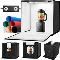 K&F CONCEPT 50 x 50 cm sulankstomas fotostudijos komplektas, 5500 K apšvietimas, fotografijos palapinės apšvietimo komplektas su 6 spalvomis, PVC fonas produktų fotografavimui, (5 V/2 A) USB maitinimas