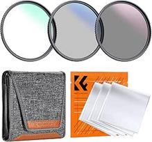 K&F CONCEPT 77 mm filtrų rinkinys MC UV filtras + poliarizacinis filtras (CPL) + pilkasis filtras su fiksuotu tankiu (ND4) (Nano-Klear serija)