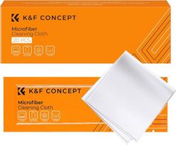K&F CONCEPT mikropluošto akiniai valymo servetėlės 15 x 15 cm, baltos, 20 vnt. pakuotė | Vakuuminiu būdu supakuotos, be dulkių ir patogiai nešiojamos valymo servetėlės akiniams, fotoaparatams, planšetėms ir ekranams, MC03