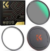 K&F CONCEPT ND filtras 55 mm Neutralaus tankio filtras ND8 (3 pakopų) Magnetinis su objektyvo dangteliu 55 mm (Nano-Xcel)