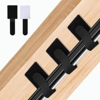 Kabelio tvarkymo priemonės, lipnios kabelio spaustelės su „Velcro“ užsegimais, kabelio tvarkyklės stalui, televizoriui, kompiuteriui, Ethernet, lipnios kabelio laikikliai namams, biurui, sienai, stalinių kompiuterių tvarkyklės, 100 vnt.