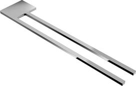 kalb | Slim rankšluosčių džiovintuvas su dviem strypais praustuvui, chromas, aliuminis, ilgis: 400 mm, aukštis: 6 mm, gylis: 80 mm