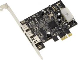 KALEA-INFORMATIQUE PCI Express PCIe x1 valdiklio plokštė, „Firewire 800“ ir „400“, IEEE1394A ir IEEE1394B, 2+1 išėjimai su mikroschemų rinkiniu TI XIO2213BZAY