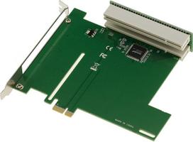 KALEA-INFORMATIQUE PCI į PCIe x1 tilto kortelė su 32 bitų PCI atsargine kortele. Su mikroschemų rinkiniu ASM1083