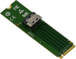 KALEA-INFORMATIQUE „Gen 5.0“ adapteris, skirtas M2 NVMe „M Key“ jungčiai prijungti prie MCIO x4 PCIe