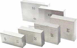 Kalibravimo gaminiai, 1 vnt. 0,5 mm, 10, 20, 25, 30, 40, 50, kvadratinis matavimo blokas iš plieno (4 mm)