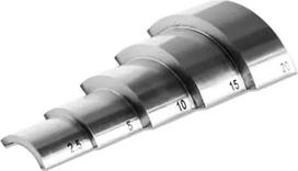 Kalibravimo rinkinys, 5 pakopų vamzdžių bandymo blokas 2,5 mm/5 mm/10 mm/15 mm/20 mm, ultragarso bandymo blokas iš anglinio plieno