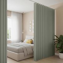 Kambario pertvaros užuolaidos, ypač plačios, aukštis 213 x plotis 254 cm. Vandeniui atsparios kambario pertvaros užuolaidos su kabliukais, spintos užuolaidos, sulankstoma kambario pertvara, skirta vonios kambariui, miegamajam, svetainei, biurui ar privatu