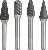 Karbido freza, volframo plienas, 4 dalių rinkinys, ilgaamžė, su dvigubu pjovimo kraštu, besisukanti freza, skirta pramoninėms dirbtuvėms ir formų gamybai, 12 mm galvutės skersmuo