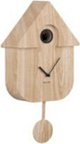 Karlsson Cuckoo Modernus sieninis laikrodis Light Wood