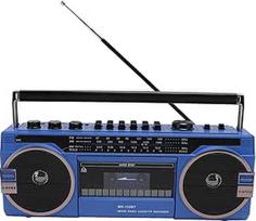 Kasetinis Boombox, Retro Blueooth Boombox su USB, SD ir 3,5 mm AUX įvestimi, AM FM SW kasečių grotuvas ir magnetofonas (mėlynas)