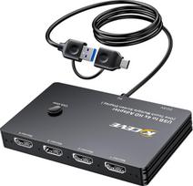 KCEVE USB į 4 HDMI adapteris, kelių monitorių rodymas 5 atskiruose ekranuose, „Mirror“ ir „Extend“ režimų palaikymas, USB-C daugiaportis adapteris, skirtas „MacBook Pro“/„Air“ / M1/M2 „Mac OS“