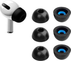 Keephifi [3 poros] atminties putų antgaliai "AirPods Pro" ausinėms "AirPods Pro" su didelio tankio atminties putomis, slopina triukšmą, tinka "AirPods Pro" įkrovimo dėkle (S/M/L)
