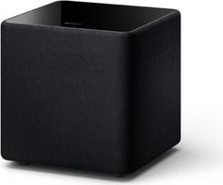 KEF „Kube“ žemų dažnių garsiakalbis, 8 colių „MIE“ aktyvusis žemų dažnių garsiakalbis, 300 W, juodos spalvos