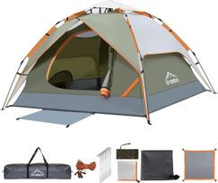 Kempingo palapinė, automatinė, 3 asmenims, greitai surenkama „Pop-Up“ palapinė