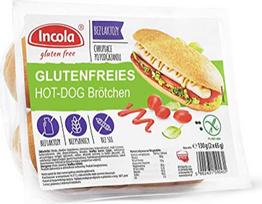 Kepiniai be glitimo Hot Dog Buns (130 g: 2 x 65 g) | Ritinėliai | Be laktozės, be sojos, be kvietinių miltų