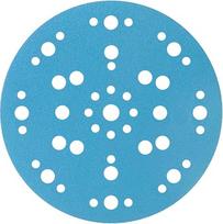 Keraminiai šlifavimo diskai, 150 mm, grūdėtumas 80, 50 vnt., 47 skylių šlifavimo pagalvėlės su „Velcro“ užsegimu, mėlynos spalvos šlifavimo pagalvėlės, skirtos intensyviam šlifavimui, kietmedžio ir automobilių lako apdailai