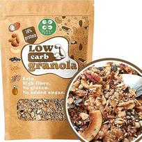 Keto mažai angliavandenių turintys dribsniai be pridėtinio cukraus, mažai angliavandenių turintys maisto produktai Granola, mažai angliavandenių turintys saldumynai, ketogeniniai maisto produktai, tiesiog pridėkite baltymų miltelių, kad gautumėte daug bal