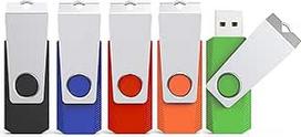 KEXIN 32GB USB atmintinė, 5 vnt. USB atmintinė 32GB USB 2.0 atmintinė su LED ekranu (32GB, 5 vnt.)
