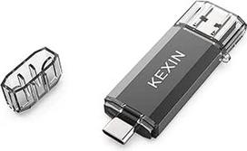 KEXIN USB C atmintinė, USB atmintinė 128GB OTG USB 3.0 atmintinė Dual Type C 128G Flash Drive, skirta C tipo mobiliajam telefonui, kompiuteriui, nešiojamajam kompiuteriui