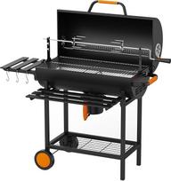 KEYO GRILL 29 colių medžio anglių kepsninė - 537 kv. colių, statinės formos kepsninė su nerūdijančio plieno iešmais ir centriniu medžio anglių dubeniu. Idealiai tinka sodui, pavėsinei, terasai