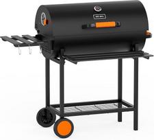 KEYO GRILL anglių kepsninė su reguliuojamo aukščio anglių dėže, didelė nešiojama statinė kepsninė sodui, terasai, stovyklavietei, vakarėliui ir piknikui - 29 coliai