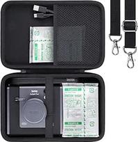 Khanka Fujifilm Instax Wide Evo/Instax Mini Evo momentinių filmų fotoaparatui ir spausdintuvui skirtas kietas kelioninis dėklas, juodas, skirtas Instax Wide Evo