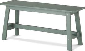 KHG medinė suoliuko-spintos-batų suoliuko kombinacija prieškambariui, 100 x 45 x 29 cm | Pagaminta iš masyvios kaučiukmedžio medienos, išlaiko iki 200 kg svorį, suoliukas-lova, kaimo namų stiliaus, nudažytas šalavijų žaliu atspalviu, universalus