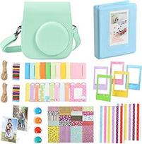KIKIGOAL Instant Mini 12 priedai, suderinami su "Instax Mini 12", įskaitant fotoaparato krepšį, nuotraukų albumą, filtrą, sieninį rėmelį, lipduką, mėtų žalia, modernus