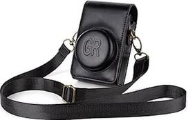 kinokoo Tasche für Ricoh GR/GR II/GR III/IIIx/GR IV Kamera, PU-Lederstruktur, schützende Tragetasche für Kamera der Ricoh GR-Serie mit verstellbarem Schultergur, Alte Version Schwarz