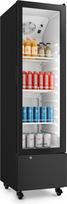 Klarstein GrandCooler Gewerbekühlschrank 180 L - Getränkekühler mit LED-Beleuchtung (weiß/blau), einstellbare Temperatur 0-10 °C, 3 Ablagen