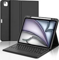 Klaviatūra, skirta „iPad Air 13“ M4/M3/M2 (2026–2024) ir „iPad 12.9“ su jutikliniu pelės kilimėliu, juoda | Klaviatūros dėklas, skirtas „iPad Air“ 13 colių ir „iPad Pro“ 12,9 colių 6-osios/5-osios/4-osios/3-osios kartos modeliams (2018–2022 m.), magnetini