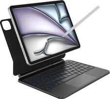 Klaviatūros dėklas su rašikliu, skirtas „iPad Air“ 11 colių (M4 2026/M3 2025/M2 2024), „Air“ 5/4, „iPad Pro“ 11 colių 4/3/2/1, „Magic Style“ su jutikliniu kilimėliu, RGB apšvietimu, konsolinio tipo laikikliu
