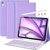 Klaviatūros dėklas, skirtas „iPad Air“ 11 colių (M4, M3 ir M2, 2024–2026 m.) bei „Air 5/4“ 10,9 colių (2020–2022 m.) | Apsauginis dėklas su rašiklio laikikliu ir automatinėmis budėjimo bei miego funkcijomis, QWERTZ vokiška nuimama belaidė klaviatūra, skir