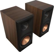 klipsch Reference Premiere RP-600M II knygų lentynos garsiakalbių pora su didesniu 90° x 90° hibridiniu "Tractrix" ragu, 6,5 colio kerametaliniu žemų dažnių garsiakalbiu dinamiškam namų kino garsui, riešutmedžio spalvos