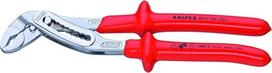 KNIPEX "Aligator", VDE vandens siurblio replės, vamzdžių veržliaraktis, didelės, chromo-vanadžio, su panardintomis izoliuotomis rankenomis, apsaugotos nuo rūdžių, chromuotos, 300 mm, 88 07 300