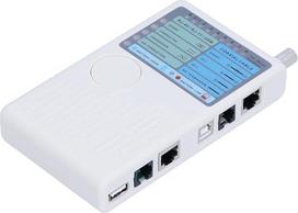Koaksialinio kabelio testeris, daugiafunkcinis „4-in-1“ tinklo įrankis inžinieriams ir technikams su RJ11, RJ45, USB ir BNC jungtimis