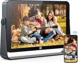 KODAK skaitmeninis nuotraukų rėmelis 10 colių "WiFi" 6 jutiklinis ekranas Full HD 1200 x 1920 32GB baterija 3800 mAh Skaidrių rodymas ir muzika Orai Dalijimasis automobiliu per "WiFi" 2.4G/5G - juodas
