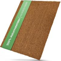 Kokoso pluošto lauko kilimėlis „Doormat Coconut Exterior“, 75 x 120 cm, natūralios spalvos, itin didelis XXL dydžio, skirtas surinkti stambų purvą prie įėjimo durų ir naudoti lauke; atsparus atmosferos poveikiui
