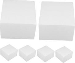 KOMBIUDA tortų imitacijos, 6 vnt., 15 cm, putoplastas, baltos spalvos, skirtos fondanto ir grietinėlės tortams