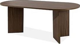konsimo Valgomojo stalas Ovalus 90 x 204 cm Virtuvės stalas Faber Tamsus riešutmedis