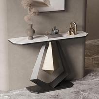 Konsolentisch, Robuste Konsolentisch Schmal, Moderne Akzente für Wohnzimmer, Flur, Foyer, Schlafzimmer und Eingangsbereich(Black,80cm/31in)