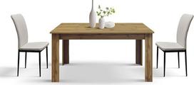 KONTE.DESIGN ZAGABRIA Medinis stalas Rustic Oak Finish Išskleidžiamas 120 x 80 cm - 160 x 80 cm