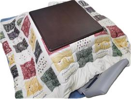 Kotatsu japoniškas šildomas stalas Kavos arbatai Svetainės stalas Kotatsu japoniškas šildomas stalas Japoniškas šiltas stalas Tatami Gyvenamasis stilius Kavos staliukas 4 dalių rinkinys su antklode Kilimėlis šildymas (spalvotas)