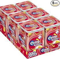 Kramtomoji guma "Extra Refreshers" be cukraus, braškių ir citrinų kramtomoji guma, 6 x 35 dražė, didmeninė kramtomosios gumos pakuotė, ksilitolio kramtomoji guma be cukraus (210 dražė)