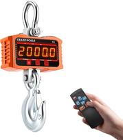 Kraninės svarstyklės, 2000 kg/4400 lbs, skaitmeninės pakabinamos svarstyklės, elektroninės traukiamosios svarstyklės su nuotolinio valdymo pultu, tiksliu jutikliu, LCD ekranu ir kabliu, pramoninės pakabinamos svarstyklės, skirtos ūkiams ir gamykloms