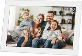 Kruger&Matz FRAMEO Skaitmeninis nuotraukų rėmelis 1280 x 800 px 10,1 colio Wi-Fi MicroSD Vaizdo laikmatis Oro sąlygos Baltas rėmelis KM1100W