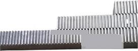 Krumpliaračiai ir dantys, krumplinė juosta 1,5 m, 20 x 20 x 1000 mm, 45 plienas, tiesūs dantys, CNC frezavimo staklės