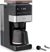 KRUPS „Grind Aroma XL“ filtruojamo kavos aparatas, išimamas kūginis malūnėlis, skaitmeninis valdymo skydelis, XL talpa (1,5 l), šilumos palaikymo funkcija, stiklinis ąsotis, juodos spalvos / nerūdijančio plieno, KM842810